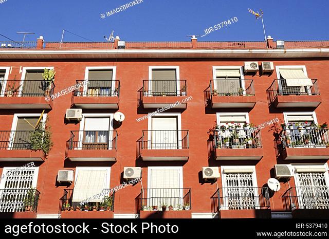 House facade, Orihuela, Alicante, Costa Blanca, Spain, residential house, Europe