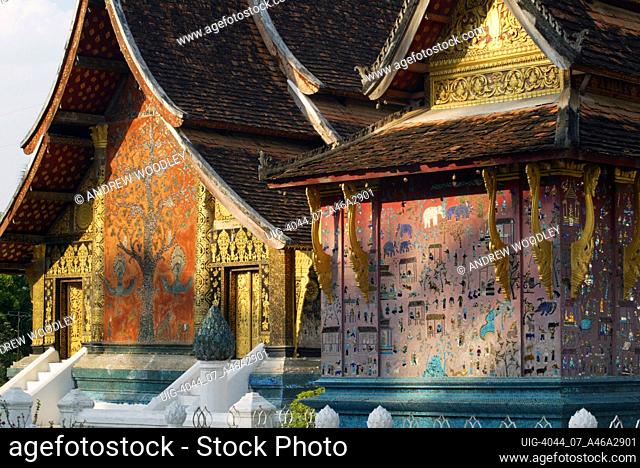 Wat Xieng Thong 16th century temple beside Mekong River Luang Prabang Laos