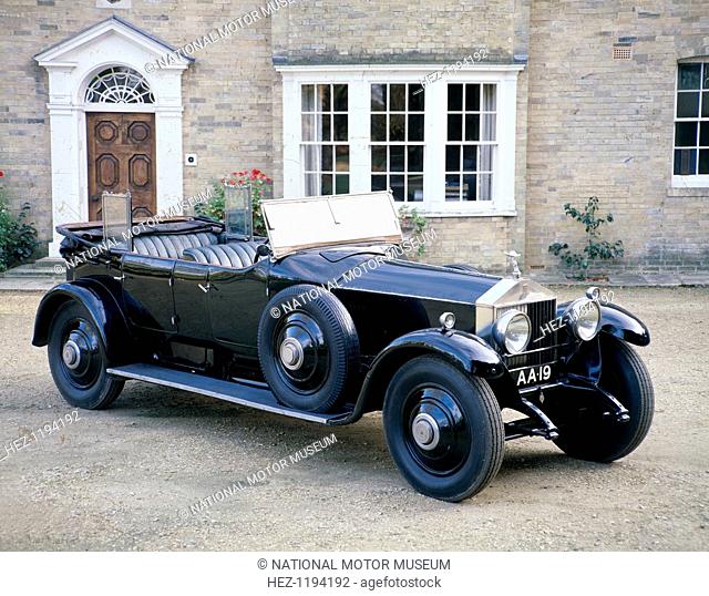 A 1925 Rolls-Royce Phantom I. The Phantom I was a successor to the Silver Ghost. This example was bought in 1925 by Lord Montagu's father and was used by him...