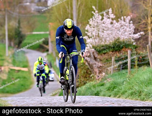 a training session on the track of the Ronde van Vlaanderen cycling race, Thursday 31 March 2022. The 106th edition of the cycling race will take place on...