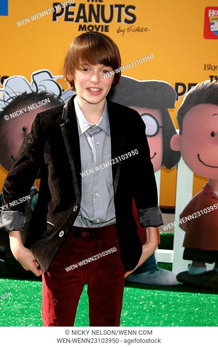 The Peanuts Movie LA Premiere Featuring: Noah Schnapp Where: Westwood, California, United States When: 01 Nov 2015 Credit: Nicky Nelson/WENN.com