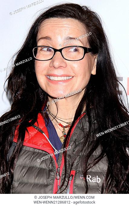 Opening night after party for the New Group play ""Annapurna"" held at the Out Hotel - Arrivals. Featuring: Janeane Garofalo Where: New York, New York