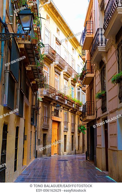 Valencia Carrer del Tossalet traditional street in Spain