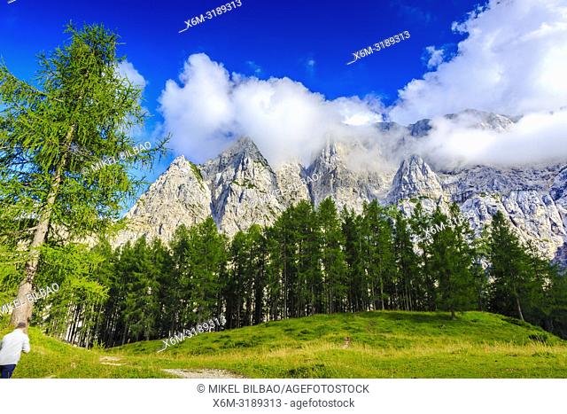 Mount Prisank (2547m). Triglav National Park. Julian Alps. Upper Carniola region. Slovenia, Europe