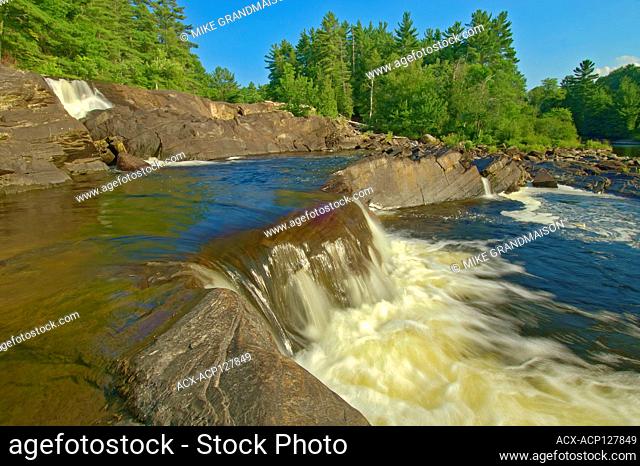 The North Branch of the Muskoka River at Wilson's Falls. Muskoka Country. Bracebridge Ontario Canada