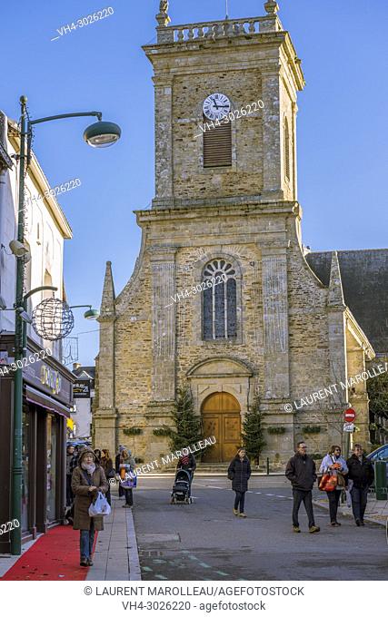Saint-Saturnin Church at Sarzeau, Rhuys Peninsula, Arrondissement of Vannes, Morbihan Department, Brittany Region, France, Europe