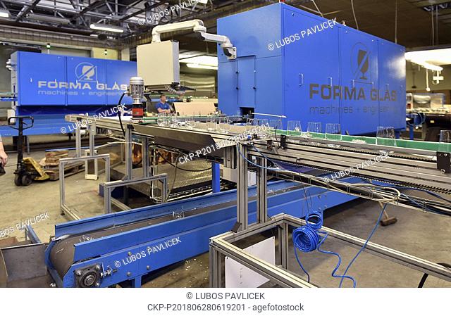Crystalite Bohemia glassworks presented a new technology for glass quality control by Forma Glas company in a Crystalite's production plant in Svetla nad...