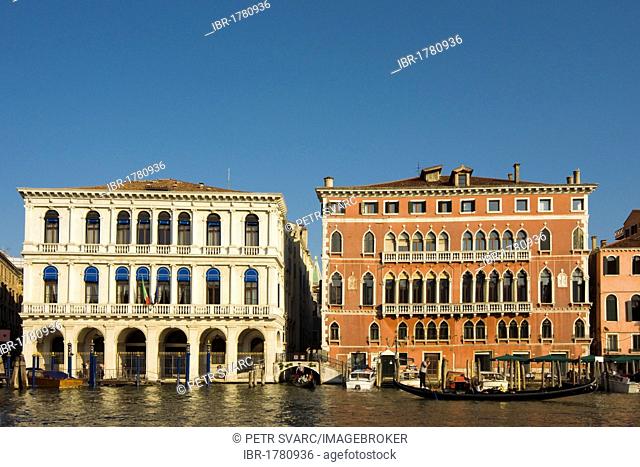 Classicist Palazzo Manin-Dolfin, built in 1538-40 by Jacopo Sansovino, currently used by Bank of Italy, and 15th century Gothic Bembo Palace in San Marco...