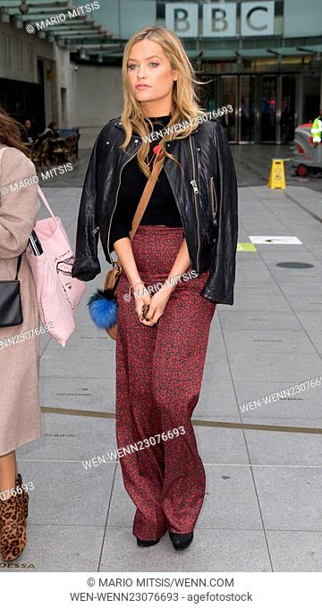 Laura Whitmore pictured leaving the Radio 1 studio after appearing as a guest on the Nick Grimshaw Breakfast Show Featuring: Laura Whitmore Where: London