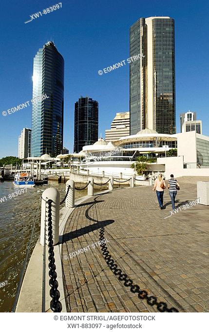 Eagle Street Pier at Brisbane River, Brisbane, Queensland, Australia