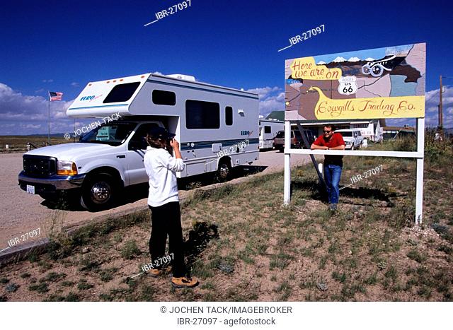 USA, United States of America, Arizona: Historical Route 66. Traveliing in a Motorhome, RV, through the west of the US