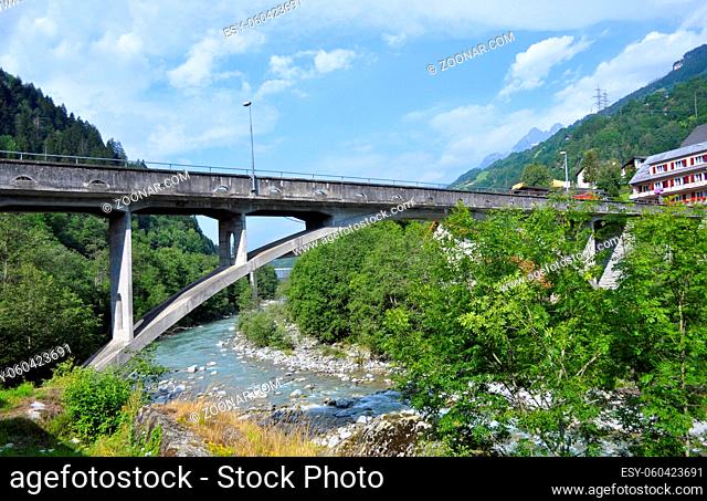 Schweiz, Bahnstrecke Reichenau-Tamins, Disentis/Mustér