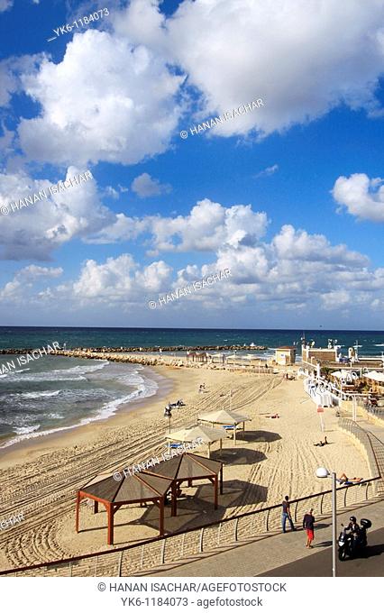 Israel, Tel Aviv-Yafo, Hilton beach