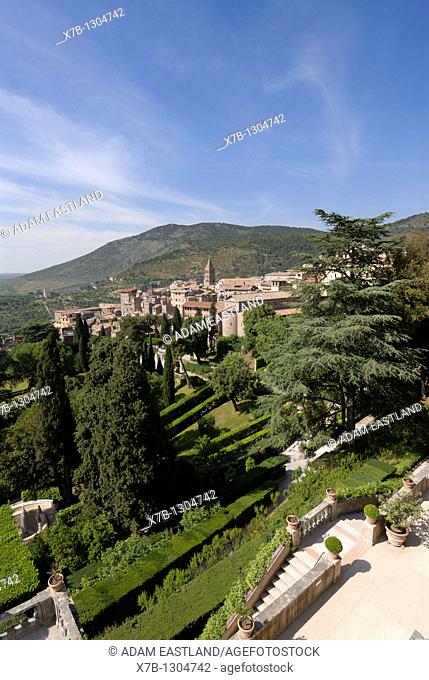 Villa d'Este  Tivoli  Italy  View from the terrace of the villa towards the town of Tivoli