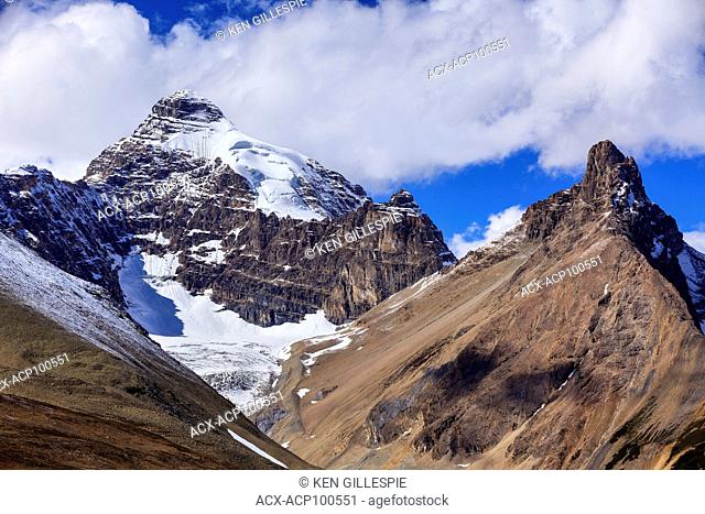 Mount Athabasca, with Hilda Peak in foreground, Columbia Icefield, Jasper National Park, Alberta, Canada