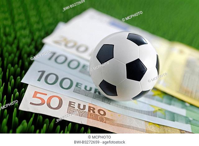 football with Euro bills