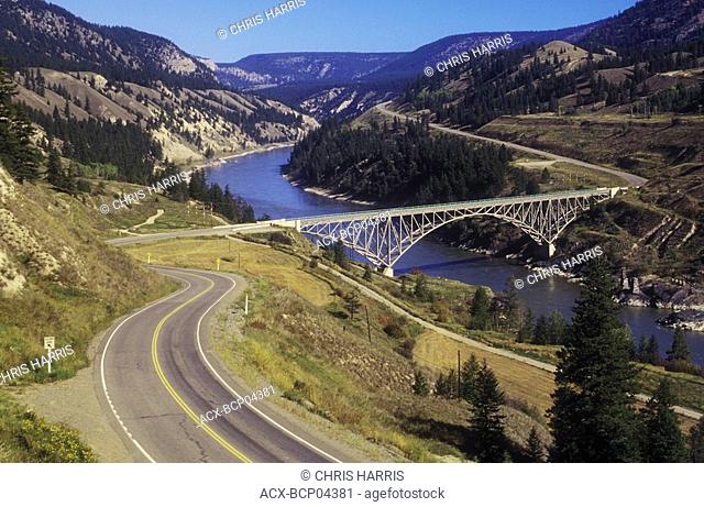 Highway 20, Sheep Creek Bridge, Fraser River, Cariboo-Chilcotin region, British Columbia, Canada