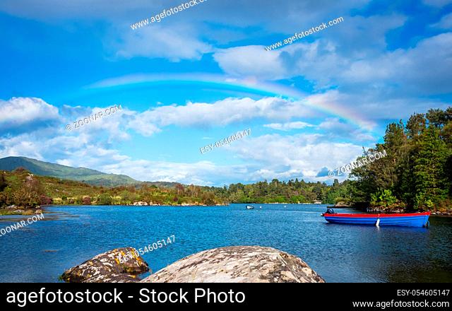 Rainbow over Bantry Bay in Ireland