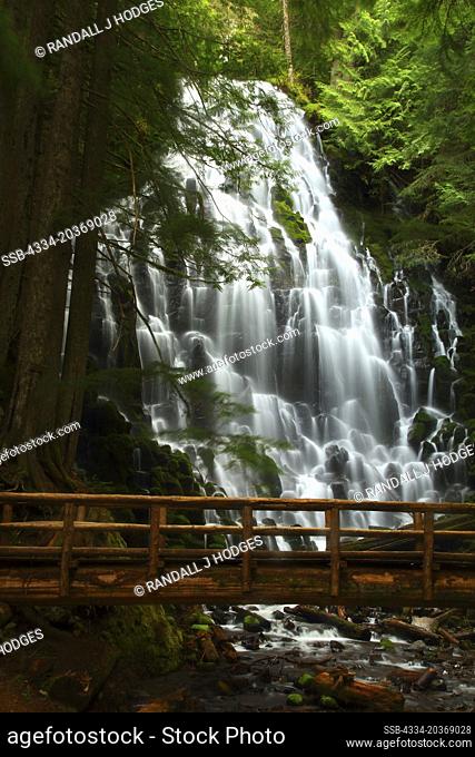 Ramano Falls in The Mt Hood Wilderness In Mt Hood National Forest Of Oregon