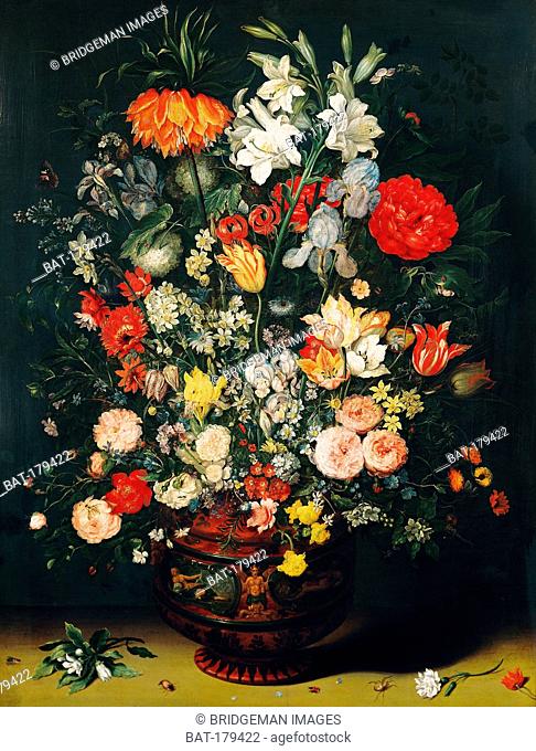 Vase of Flowers (oil on canvas), Brueghel, Jan the Elder (1568-1625) / Koninklijk Museum voor Schone Kunsten, Antwerp, Belgium / Bridgeman Images