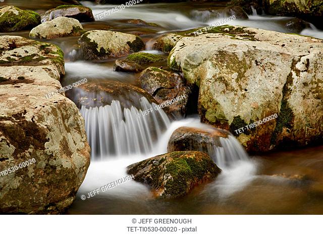 River flow over rocks