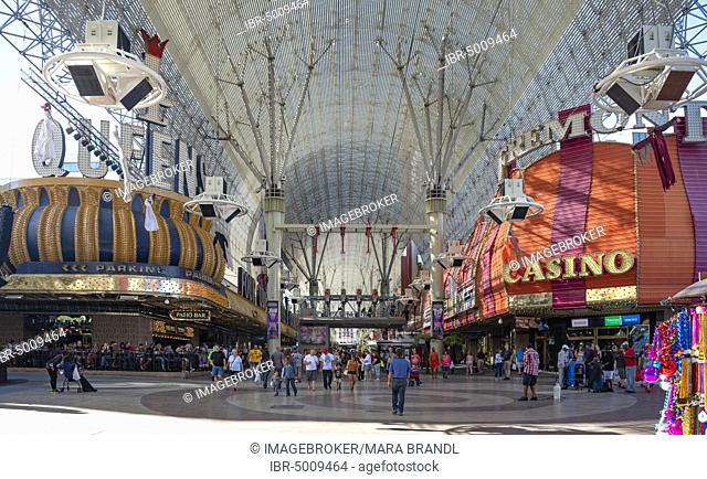 Dome of Fremont Street Experience, Casino Hotel Four Queens, Fremont Casino, Downtown, Las Vegas, Nevada, USA, North America