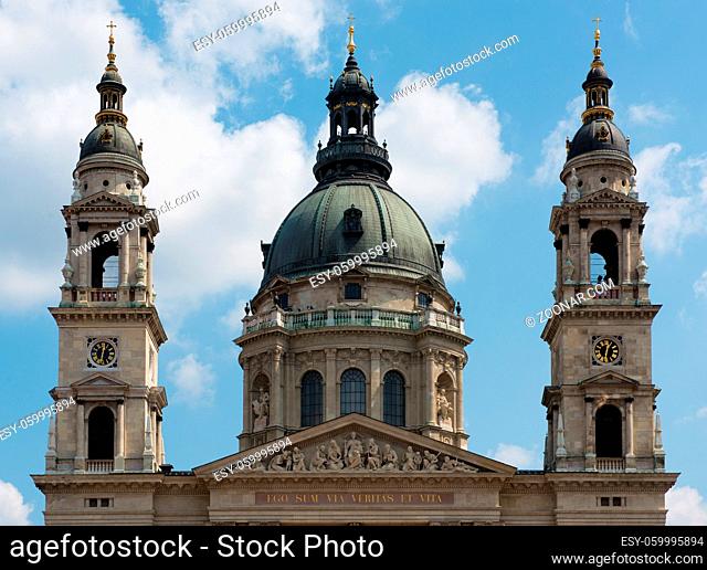 The Saint Stephen's Basilica, in the old town of Budapest
