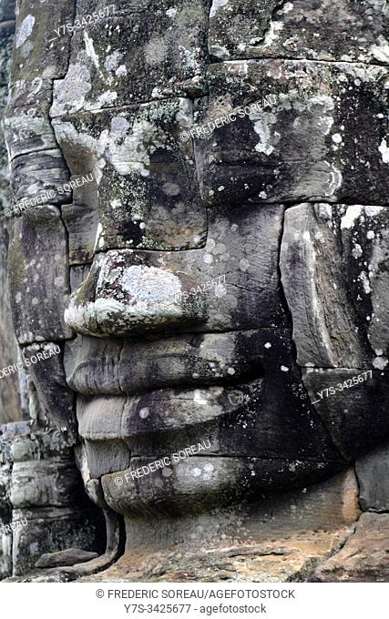 Bayon, Angkor Thom, Angkor archaelogical park, UNESCO World Heritage Site, Siem Reap, Cambodia, South East Asia