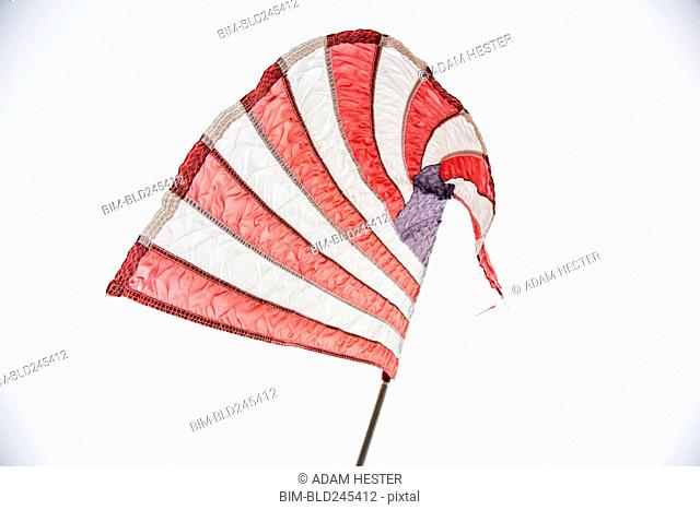 American flag blowing in wind