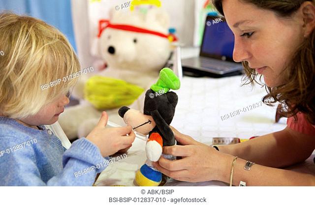 Contact us before promotional use. Photo essay at the Teddy Bear Hospital of Limoges in France. The “Teddy Bear Hospital” is a public health project for 3-6...