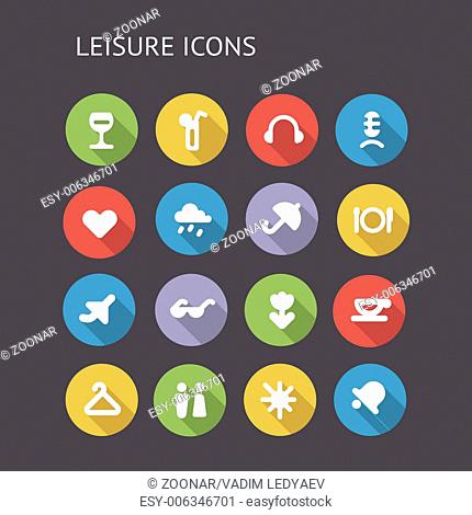 Flat Icons For Leisure