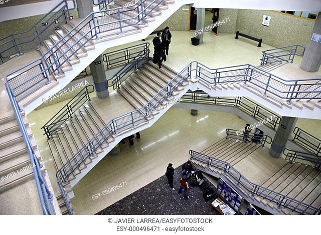 Stairs, School of Journalism and Communications, University of the Basque Country (UPV/ EHU), Leioa, Bizkaia, Euskadi, Spain