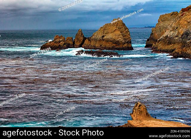 Spectacular Rock Formations at Point Lobos State Natural Reserve