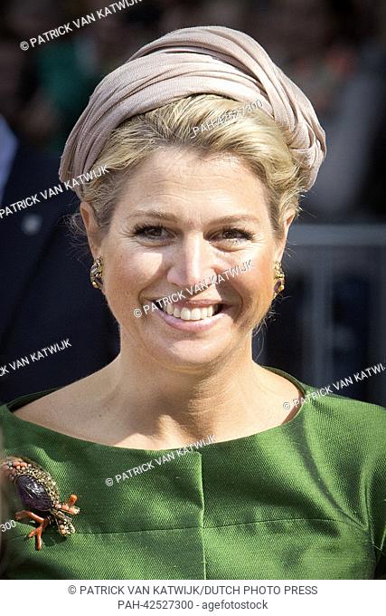 Queen Maxima of The Netherlands opens the Fries Museum in Leeuwarden, The Netherlands, 13 September 2013. The museum shows changing exhibitions of the...