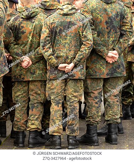 Rheinbach, Germany, 04. 11. 2019: Soldiers in the Tomburg barracks