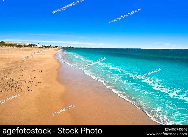 Platja L'Estany Gelat beach playa in Miami-Platja of Tarragona at Costa Dorada of Catalonia