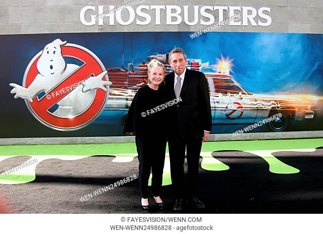 Los Angeles premiere of 'Ghostbusters' - Arrivals Featuring: Genevieve Robert, Ivan Reitman Where: Los Angeles, California