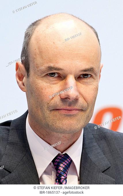 Marcus Schenck, Chief Financial Officer, CFO, of the energy group EON AG, during the press conference on financial statements on 09.03
