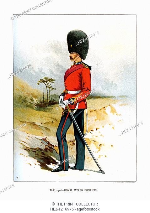 'The 23rd Royal Welsh Fusiliers', c1890. A coloured lithographic plate from Her Majesty's Army by Walter Richards, JS Virtue & Company, (London, c1890)