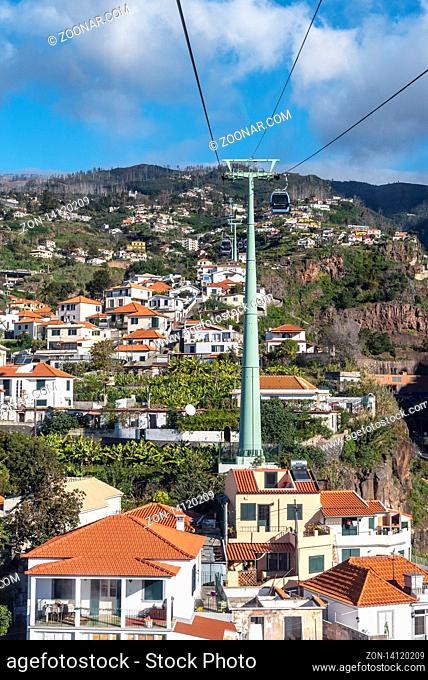 funicular, city view, Funchal, Madeira, Portugal, Europe, Seilbahn, Stadtansicht, Funchal, Madeira, Portugal, Europa