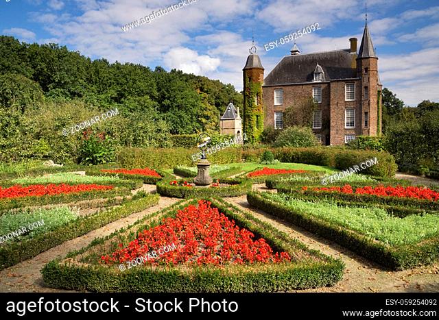 Zuylen Castle with its decorative garden is a Dutch castle at the village of Oud-Zuilen just north of the city of Utrecht