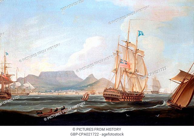 India / China: The East Indiaman 'Lowther Castle' off Cape Town, South Africa, 1819. William John Huggins (1781-1845)