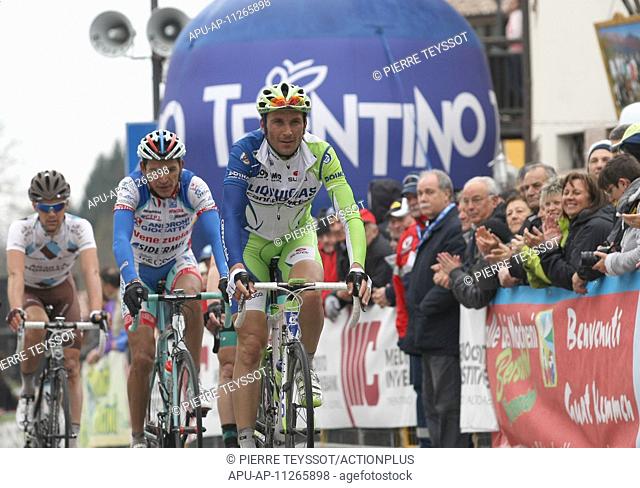 2012 Tour du Trentino Cycling Stage 2 Italy Apr 18th. 18.04.2012, Sant'Orsola Terme, Italy. Italian Ivan BASSO in action during the TOUR DU TRENTIN - GIRO DEL...