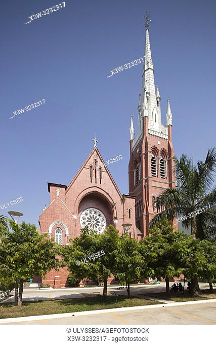 Holy Trinity Cathedral built in 1895, Yangon, Myanmar, Asia