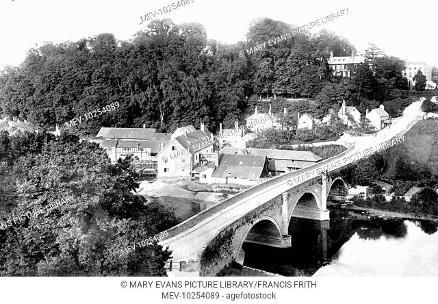 Ludlow, Dinham Bridge and Castle Hill 1892