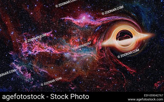 Gargantua galaxy design, Black hole shine in universe, inspiration from interstellar movie. Elements of this image furnished by NASA