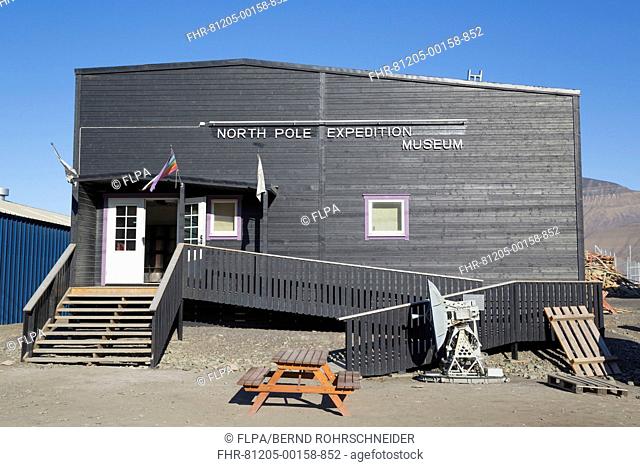 'North Pole Expedition Museum' building, Longyearbyen, Spitsbergen, Svalbard, August