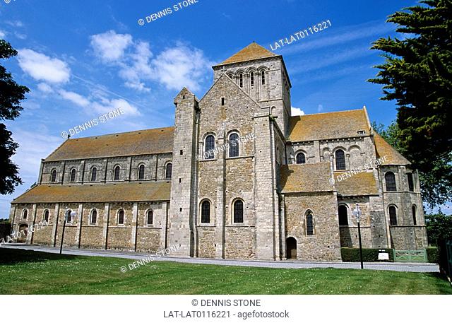 The Abbey St Trinite is an Benedictine abbey and monastery, founded in the 11th century. The building is in the Norman Romanesque style