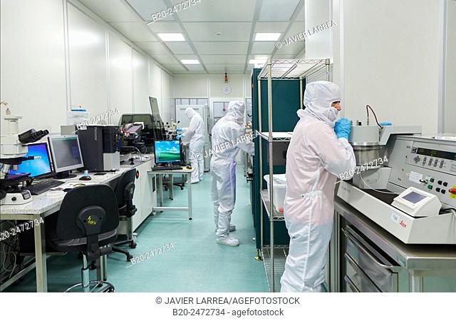Leica Benchtop sputter system. Cleanroom. Nanotechnology. Laboratory. CIC nanoGUNE Nano science Cooperative Research Center. Donostia. San Sebastian