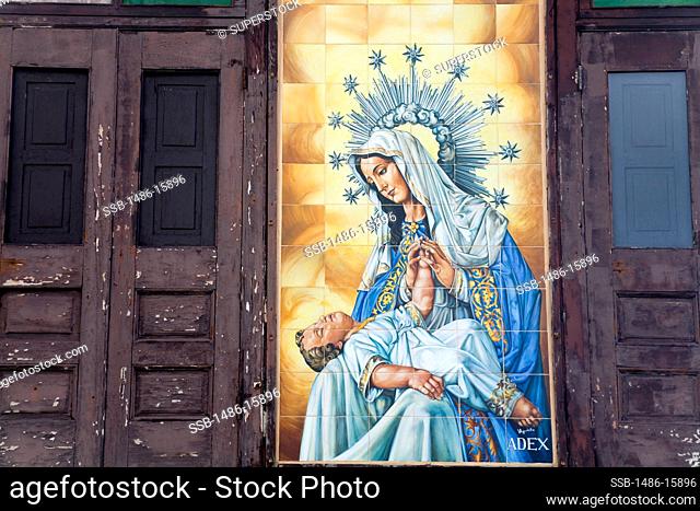 Painting of Virgin Mary in the San Juan Cathedral, Old San Juan, San Juan, Puerto Rico